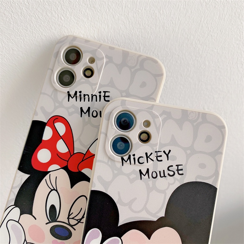 Mickey Minnie casing iPhone 12 pro max 11 pro max Xs max XR 7/8/se2020 7plus/8plus 6/6s plus Disney soft case anti-drop capa para iphone