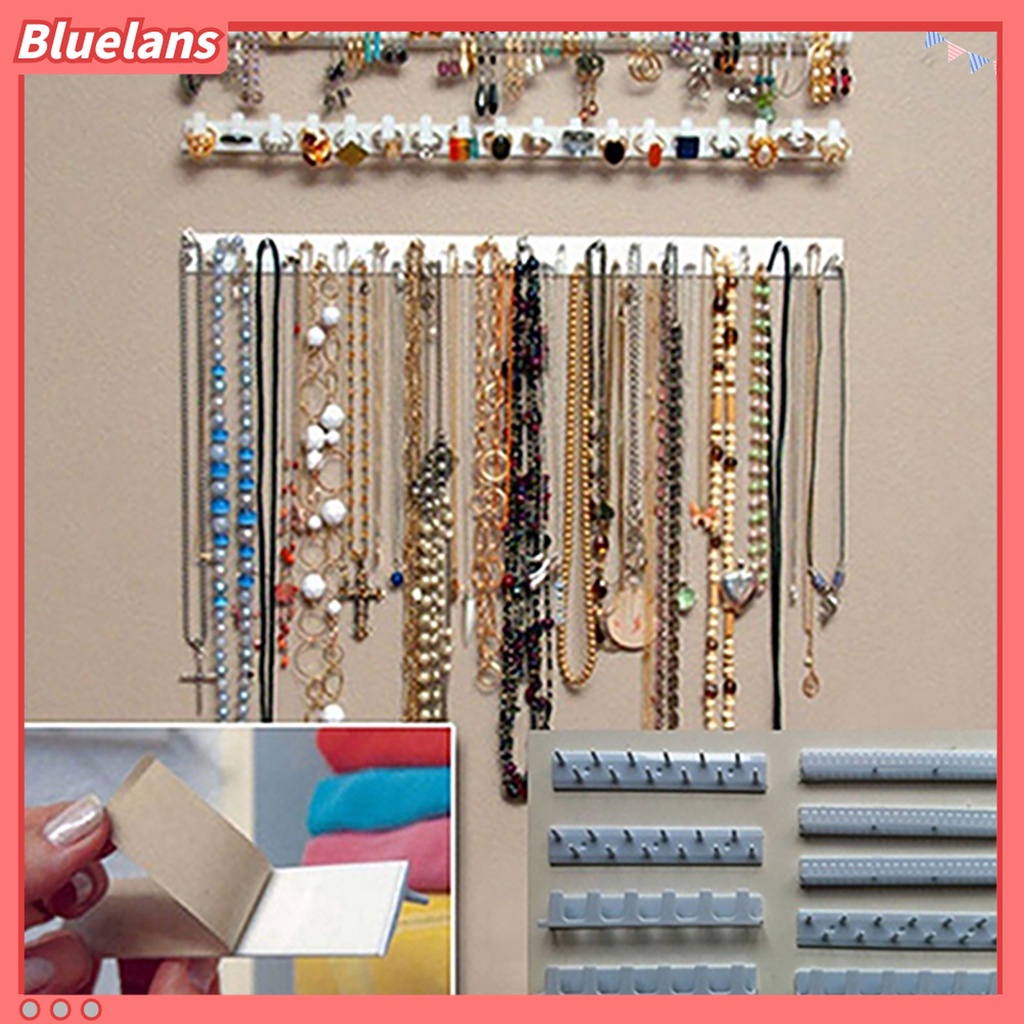 9in1 Set Kait Perekat Dinding Penyimpanan Perhiasan Bahan Plastik Untuk Rumah