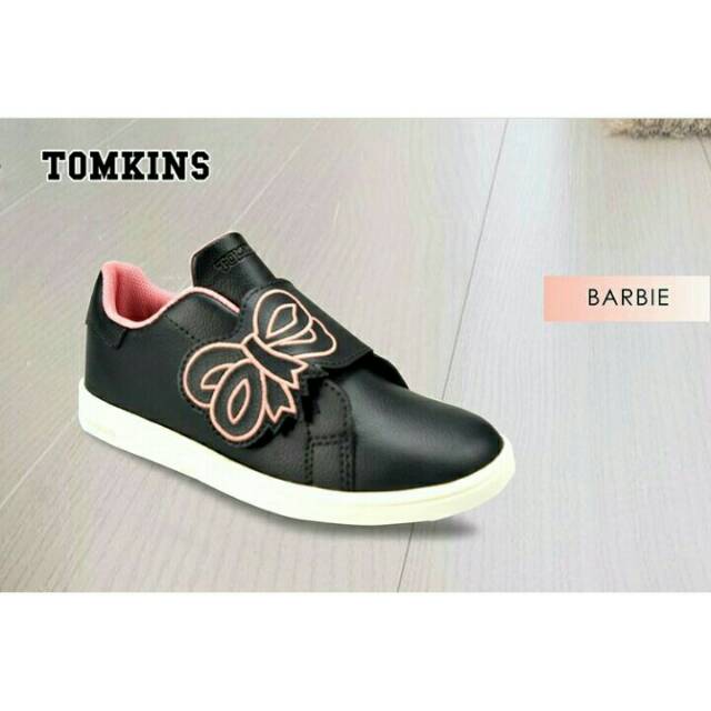Sepatu tomkins anak BARBIE blk pink
