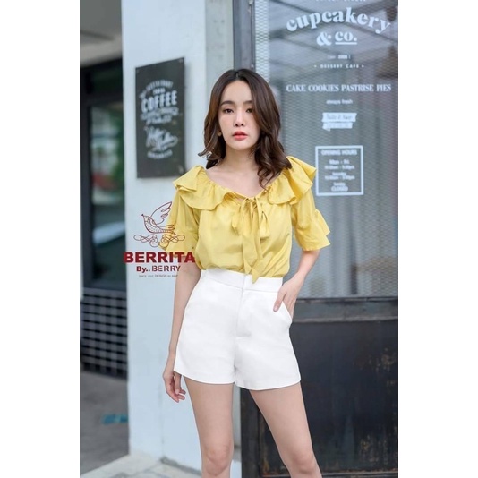 CELANA PENDEK BERRITA ZIPPER DEPAN/HOTPANTS HIGHWAIST IMPORT BANGKOK (CLBRT020)