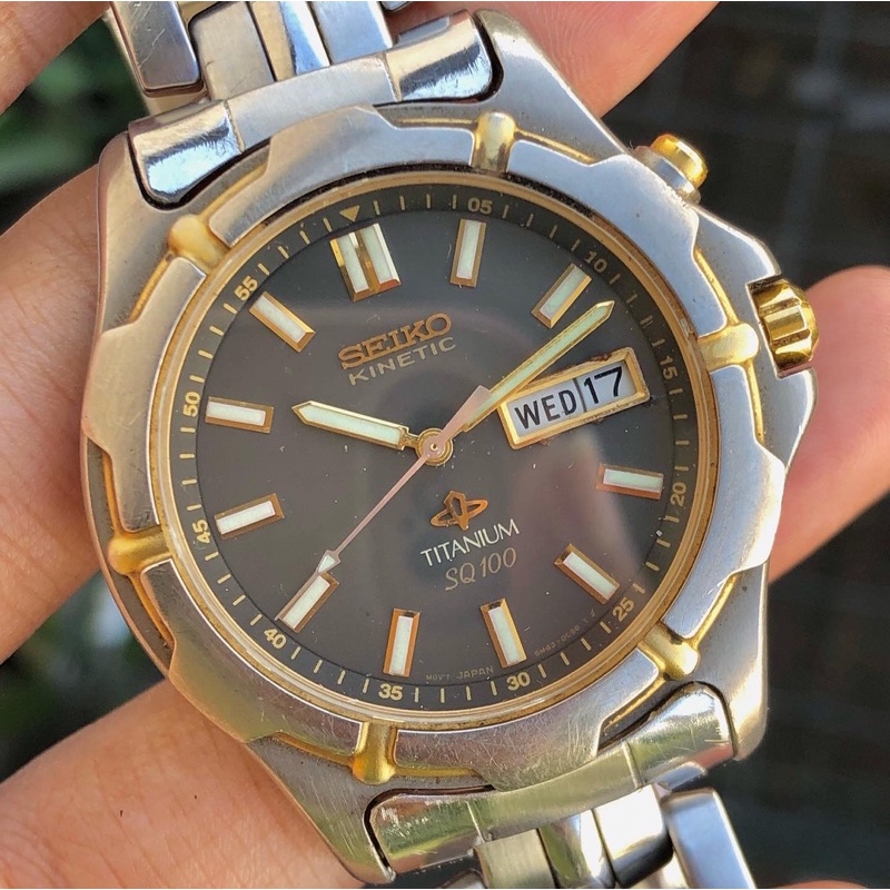 Jam Tangan Vintage Seiko Kinetic SQ100