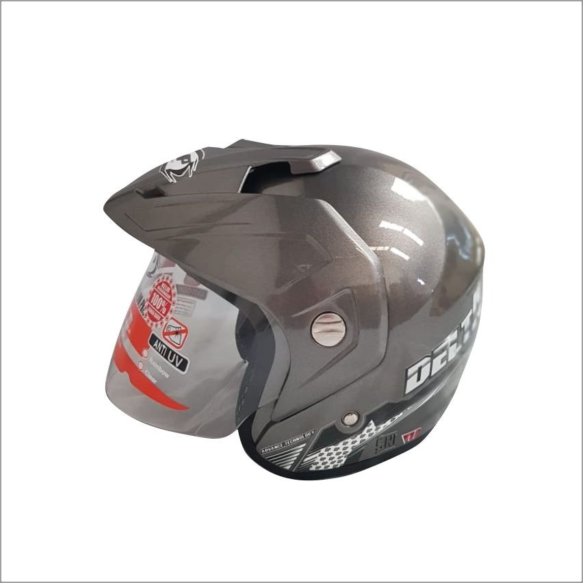 Helm Half Face GP Delta Solid (Gunmett)