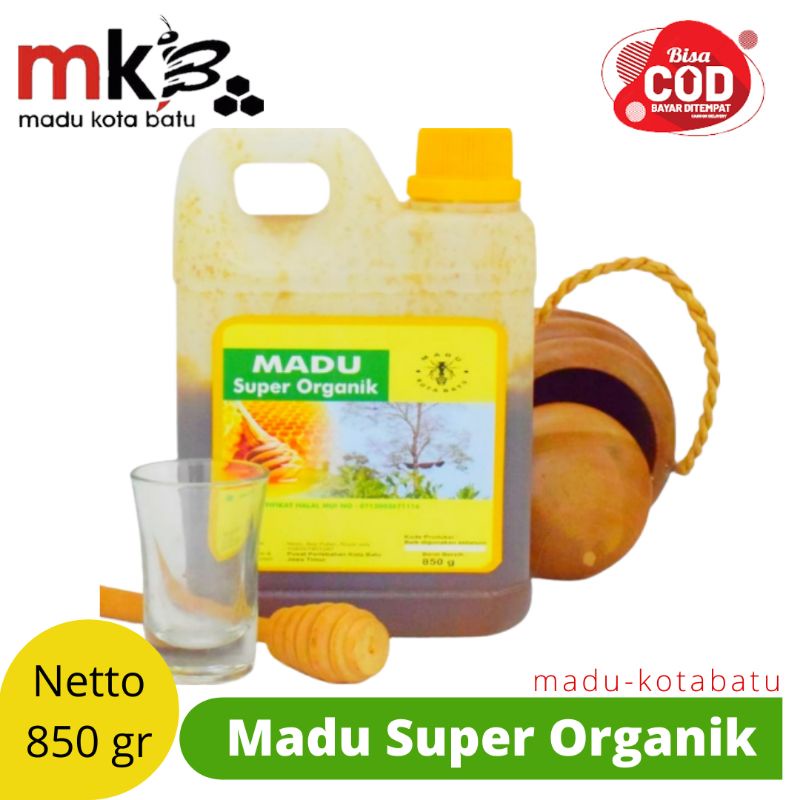 

Madu Kota Batu - Madu Hutan Asli Super Organik 3 IN 1(madu hutan + beepolen + royal jelly) 850 gram