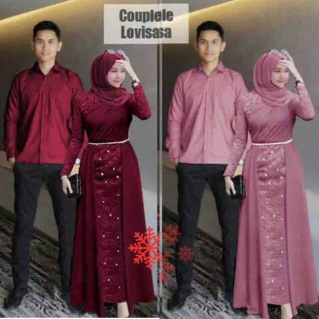 dress couple lovisa gamis - terusan pasangan muslim