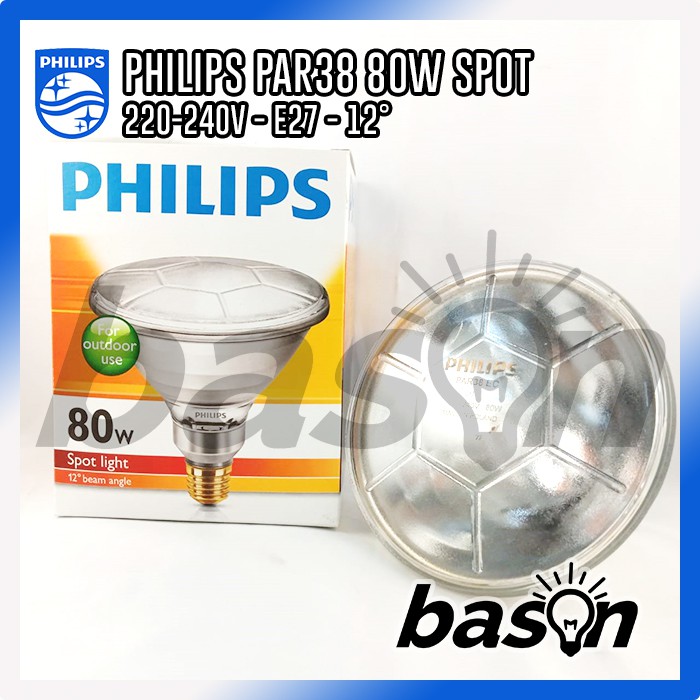 PHILIPS PAR38 EU 80W E27 230V | Spot 12D atau Flood 30D | Lampu Sorot