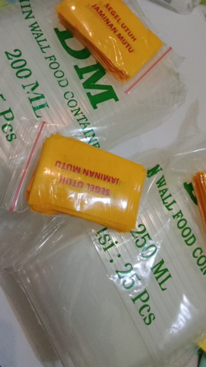 Thinwall Kotak 250ml 300ml 200ml Isi 25 Mika Plastik Dm Tempat Bumbu Wadah Cantik Tempat Slime