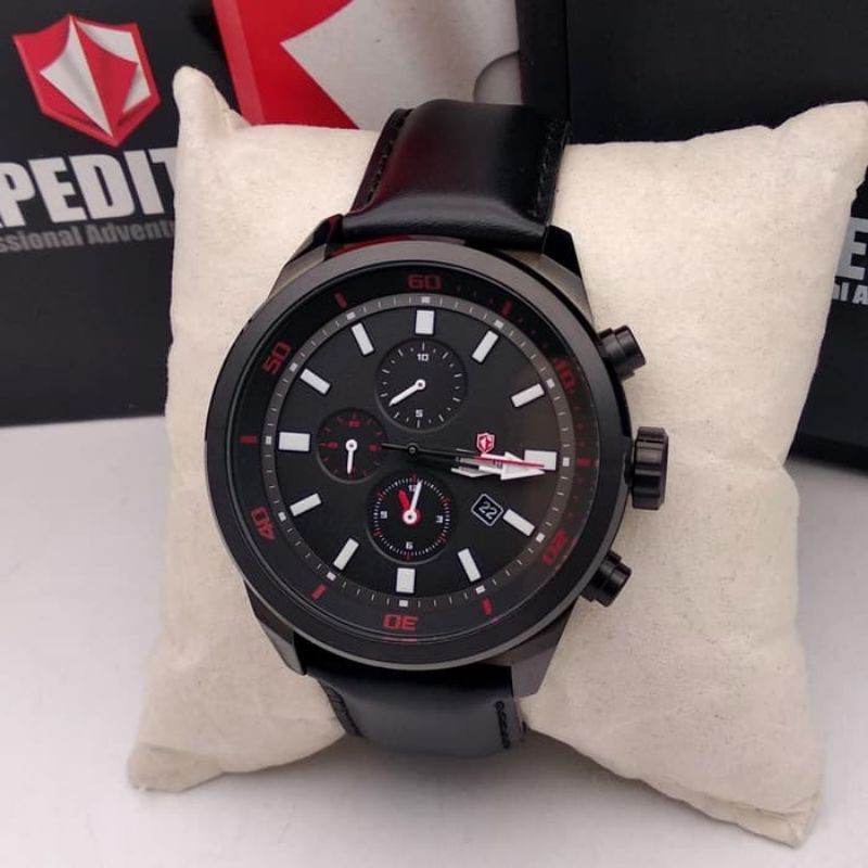 jam tangan expedition 6776 black red
