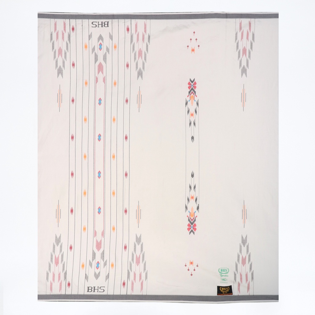 Sarung BHS Signature Gold Motif Songket Star Eksklusif Warna Putih Terang / SSE