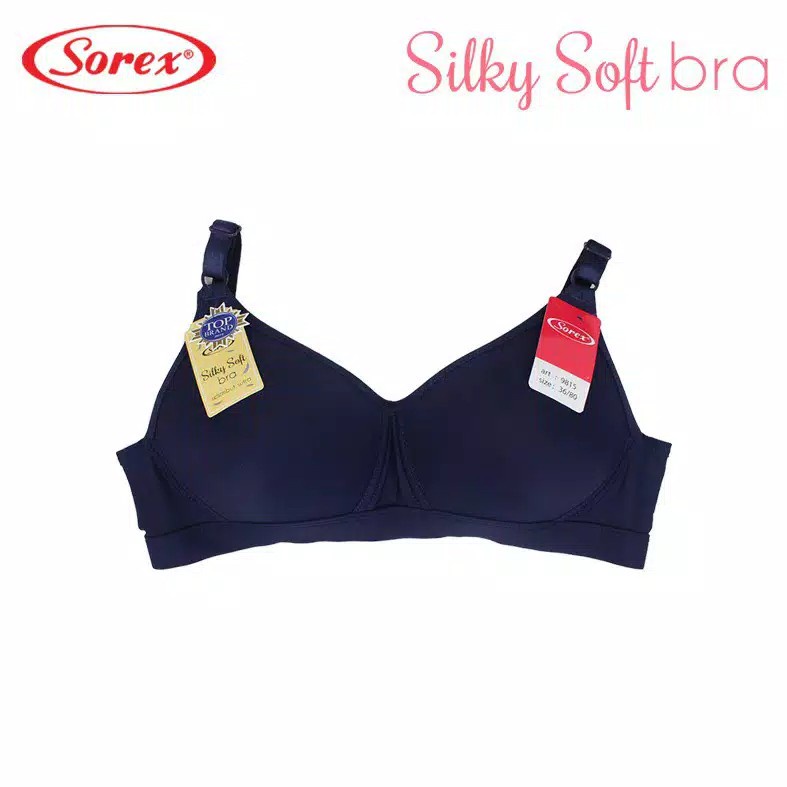 Sorex Bra Cup Besar Tanpa Kawat Busa Kait 3 Setara Cup B Silky Soft Bra Harian BH 9815 | Pakaian Dalam Wanita Dewasa Perempuan Underwear Big | Sguna