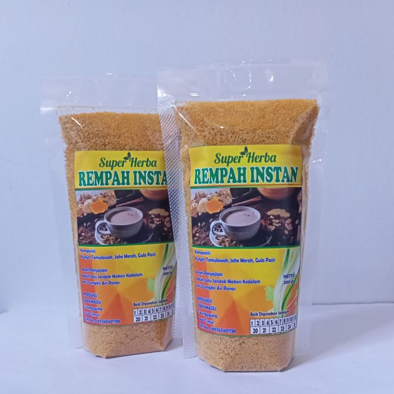 

Rempah Instan (Kunyit, Temulawak, Jahe Merah)