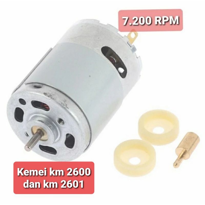 Spare part dinamo motor alat mesin cukur kemei km 2600 2601 7200RPM 3.6V