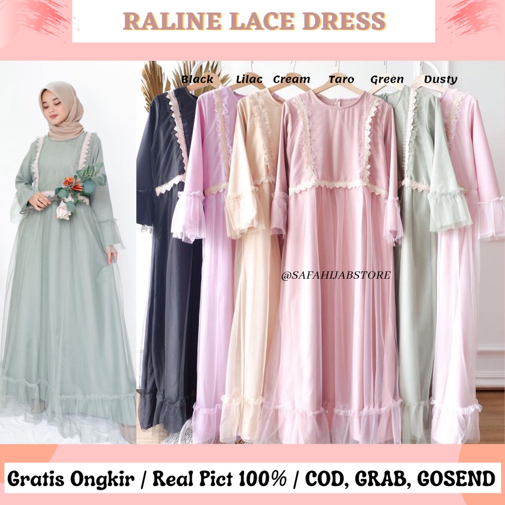 RALINE LACE DRESS  DRESS RAYA  DRESS LEBARAN  SERAGAMAN