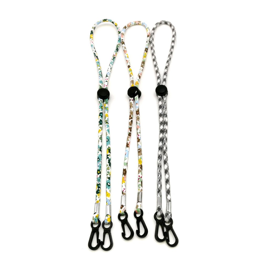 【TK】Soft Colorful Flower Face Mask Lanyard Convenient Holder Cotton Rope Stretchable Anti-lost Anti-drop Mask Hanging Neck Rop Halter Windbreak Ropes