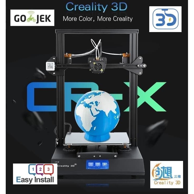 Creality CR-X Dual Extruder Versi Terbaru 3D Printer Ukuran Besar
