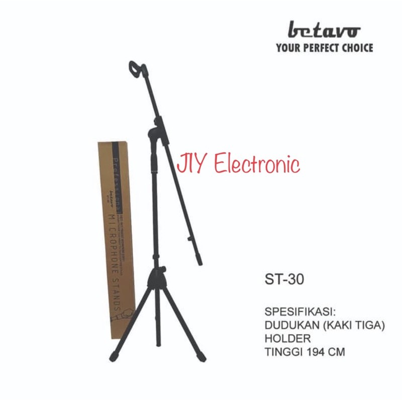Stand Mic Microphone Betavo ST-30 ST30 ST 30 Tiang Mic