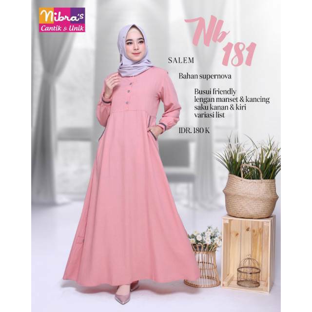 SALE DRESS GAMIS NIBRAS NB 181 READY XL SAJA DISCOUNT