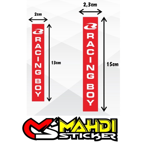 stiker rcb stiker shok depan rcb STIKER RCB Stiker Racing Boy RCB Orajet Cutting Laminasi Glossy