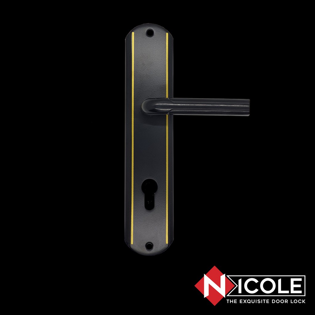 Gagang Pintu Set Kayu Hitam / Handle Black Series Set Nicole