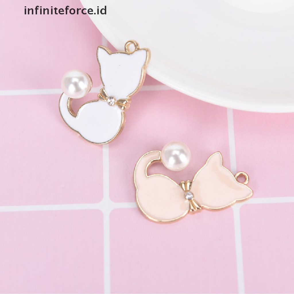 10pcs / Set Ekor Kucing Aksen Mutiara Untuk Membuat Perhiasan Diy