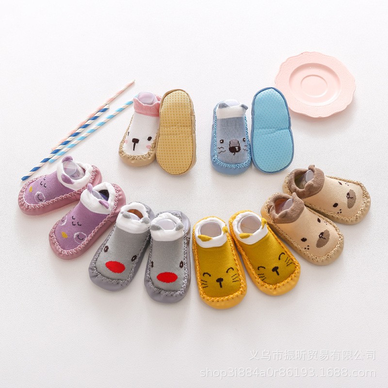 PGT - Kaos Kaki Anti Slip Bayi Motif Karakter Hewan Korea Sepatu Baby Prewalker Anak