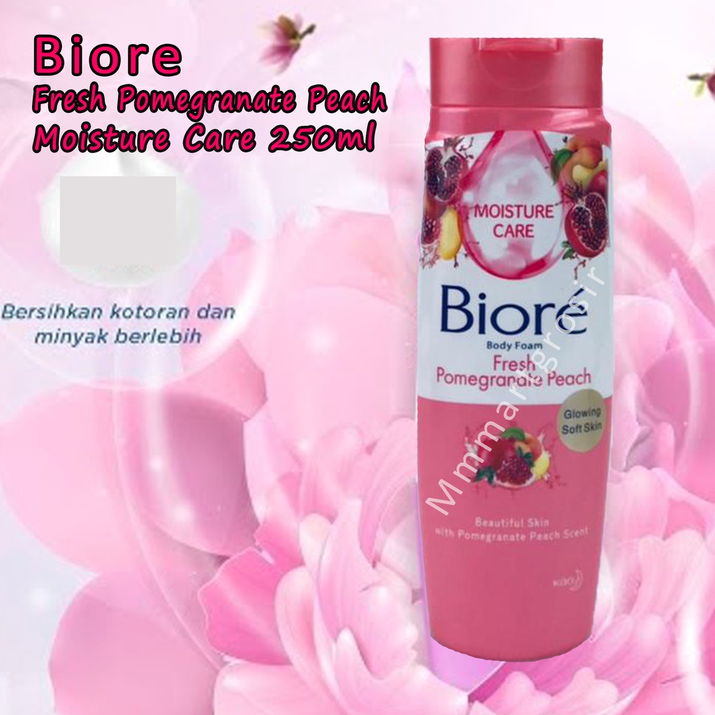 Biore/ Sabun Mandi / Moisture care / fresh pomegrante peach/ 250ml