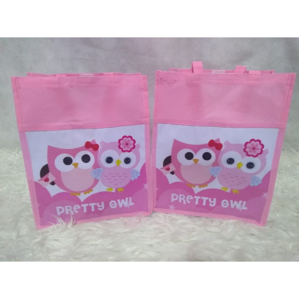 Tas NK Tema Animal Spunbond Goodie Bag Souvenir Ulang Tahun Anak Bingkisan Party Gift Birthday-3