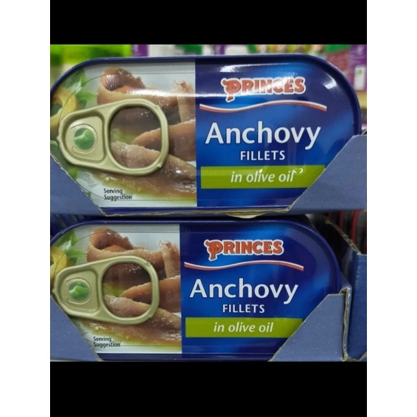 

promo princes anchovy fillets in Olive oil 50gr ikan kaleng