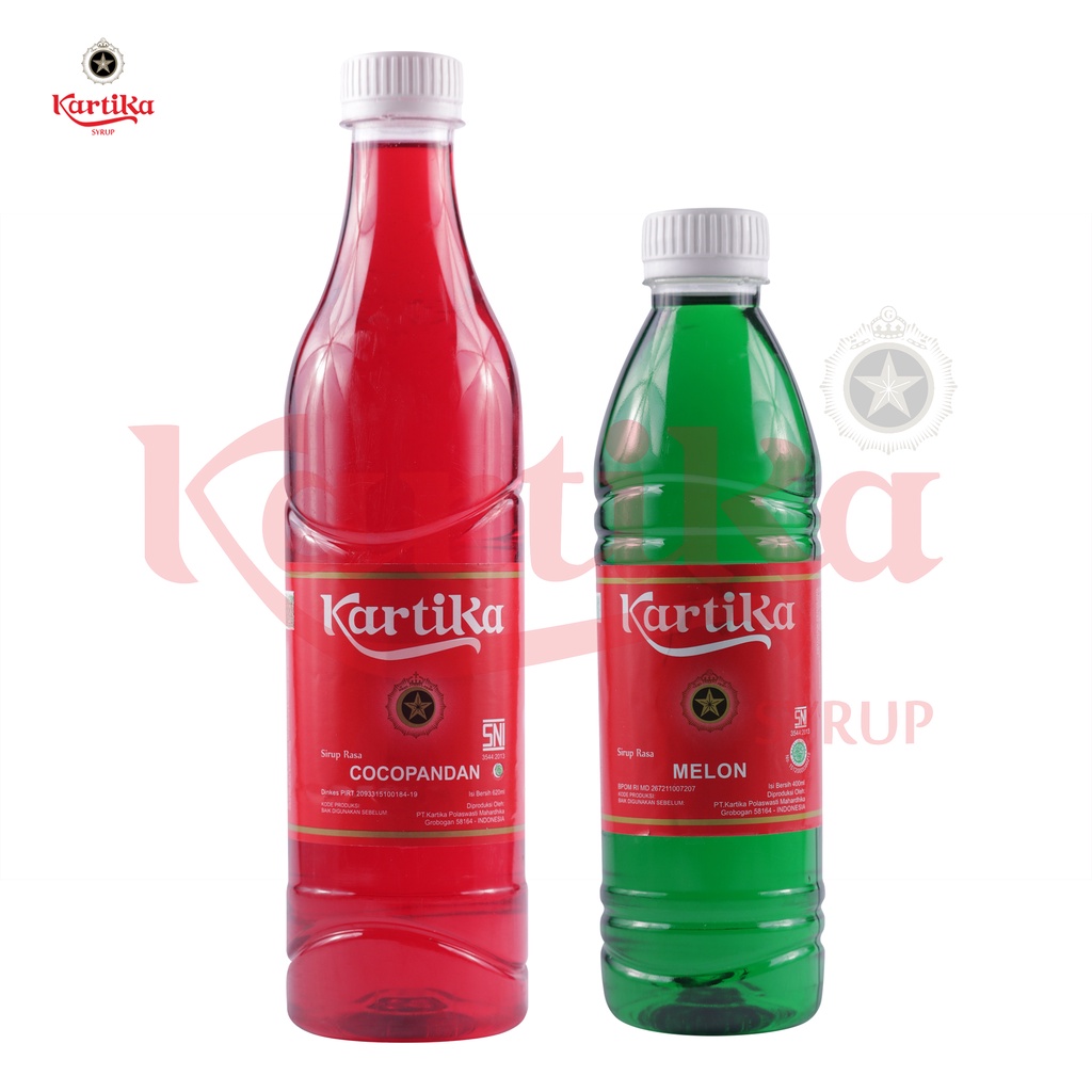 

KARTIKA Sirup Cocopandan 620 ml & Melon 400 ml