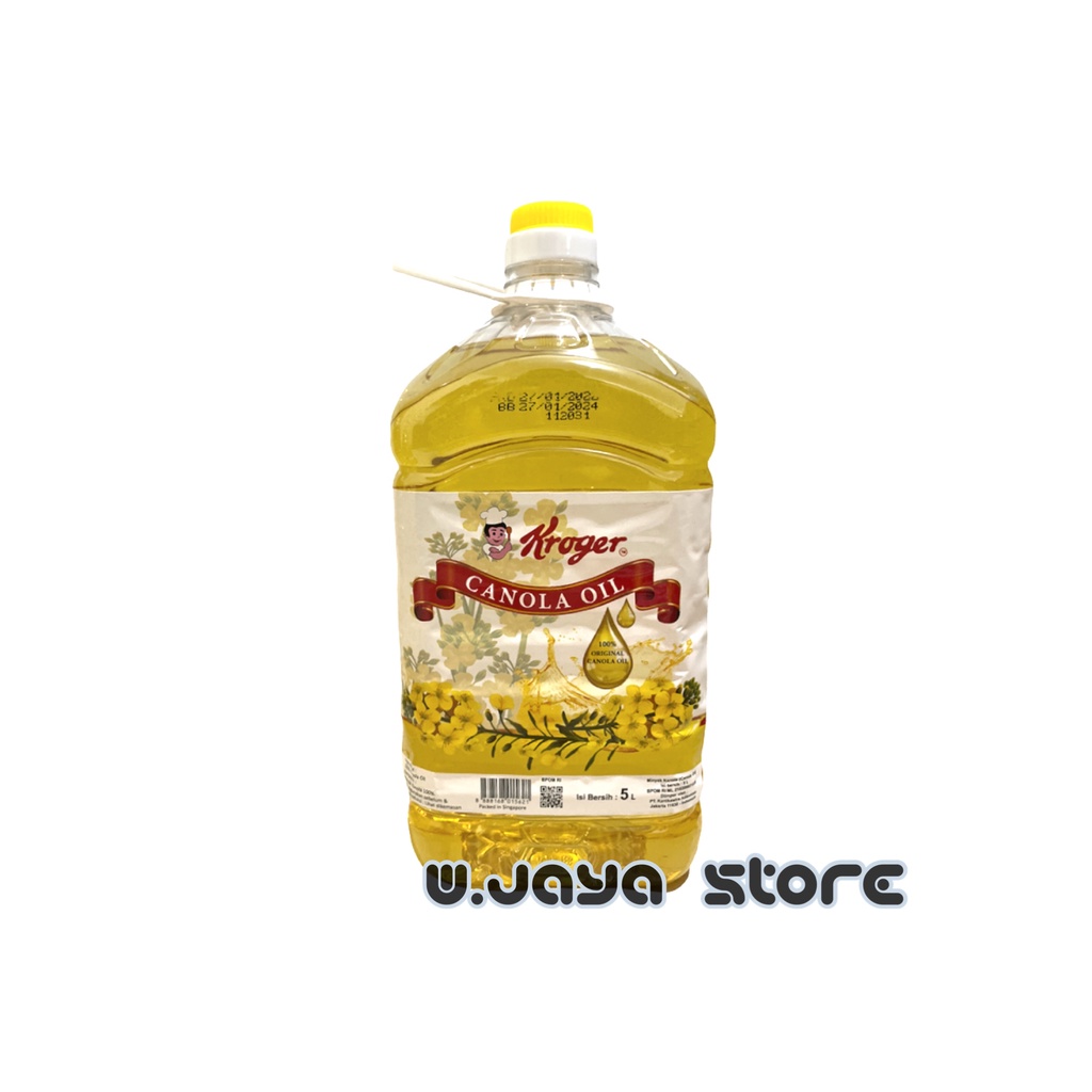 Kroger Canola Oil 5 lt / Minyak Kanola / Bunga Canola