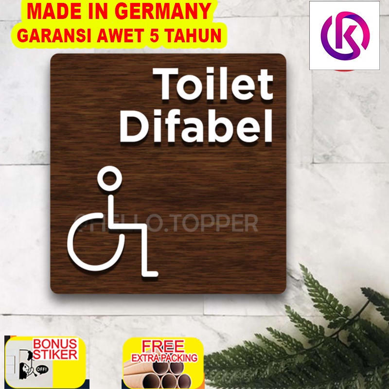 

Terlaris Sign Toilet Difabel Kayu Kotak | Signage Restroom | Papan Kayu