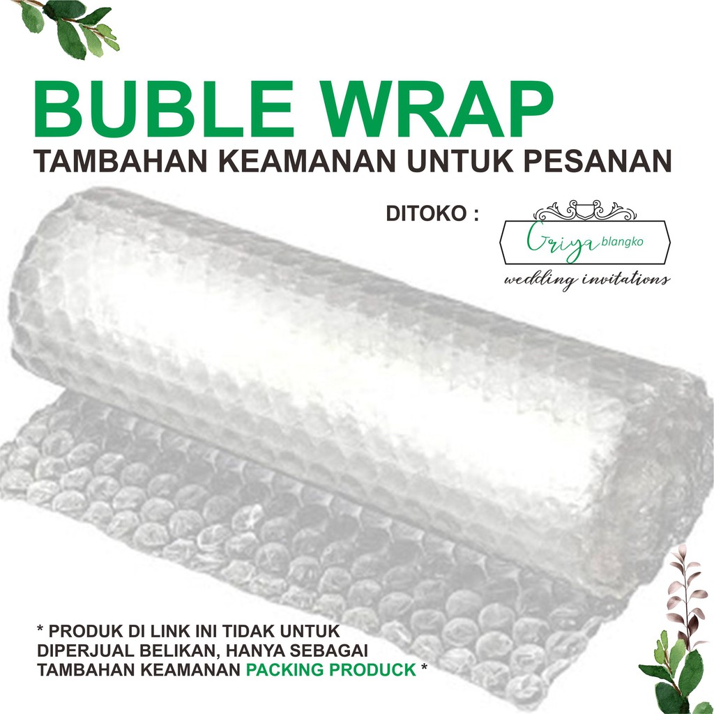 

Extra BUBLE WRAP | TAMBAHAN PACKING agar produk lebih aman