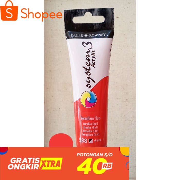 

Cat Akrilik System 3 59 ml warna Vermilion Hue