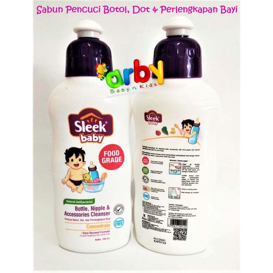 Jual Pembersih Botol Bayi Sleek Bottle Nipple & Accessories Cleanser ...