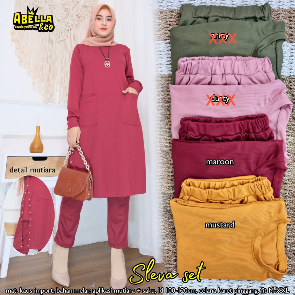 SLEVA SET BY ABELLA-ONE SET-SETELAN WANITA-SETELAN MUSLIMAH