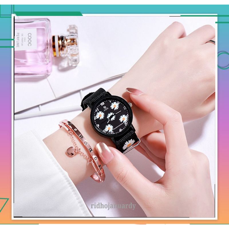 Jam Tangan Couple Quartz putih dan hitam