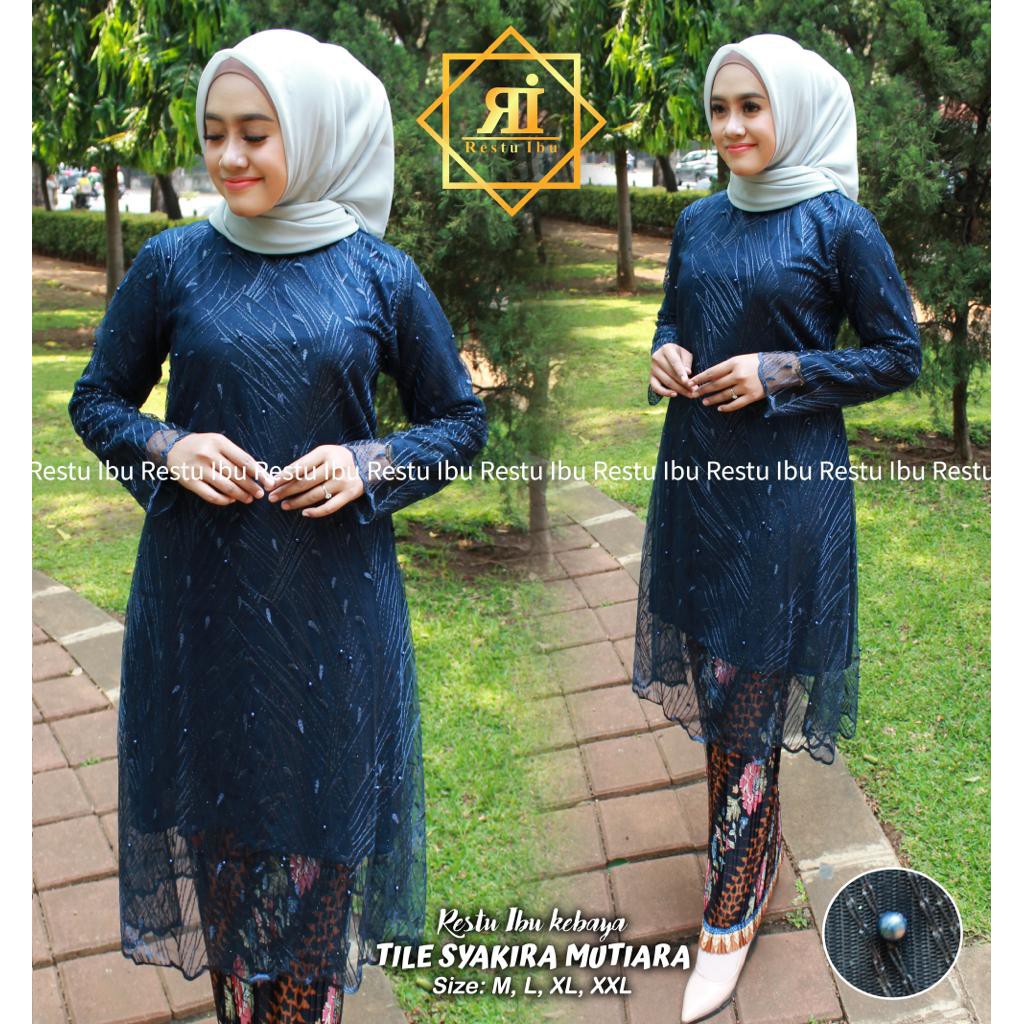 TUNIK SYAKIRA TILLE - KEBAYA TUNIK TILLE MUTIARA - KEBAYA MODERN - BAJU KEBAYA FASHION