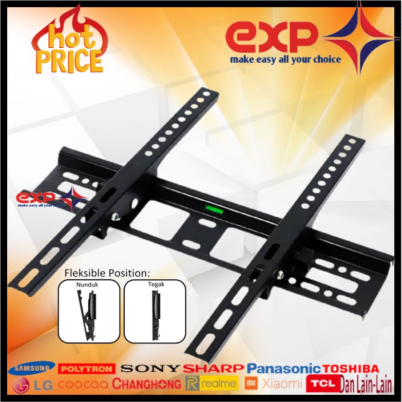 Garansi cocok!!! Bracket TV universal 42&quot; s/d 55&quot; Waterpas adjustable position-13