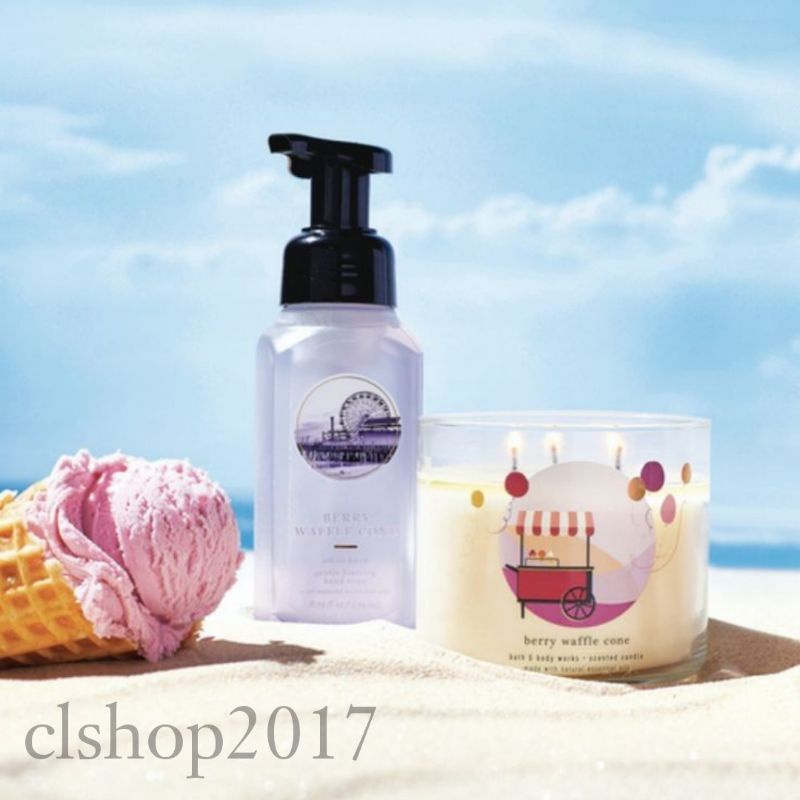 BATH AND BODY WORKS BBW BERRY WAFFLE CONE SERIES MIST LOTION SHOWER GEL BODY CREAM HAND CREAM SHOWER GEL BODY CREAM LOTION MIST WASH WALLFLOWER ROOMSPRAY SCENTPORTABLE GENTLE GEL DEEP CLEANSING GENTLE FOAMING CREAMY LUXE