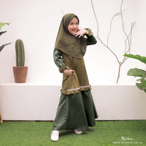 GAMIS ANAK DRESS MUSLIMAH KID HAPPY ARMY ARMANY MICHAN
