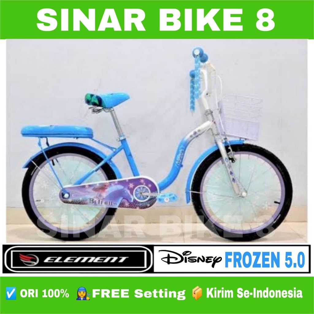 Sepeda Mini Anak ELEMENT DISNEY FROZEN Ukuran 12&quot;, 16&quot;, 18&quot; &amp; 20 Inch