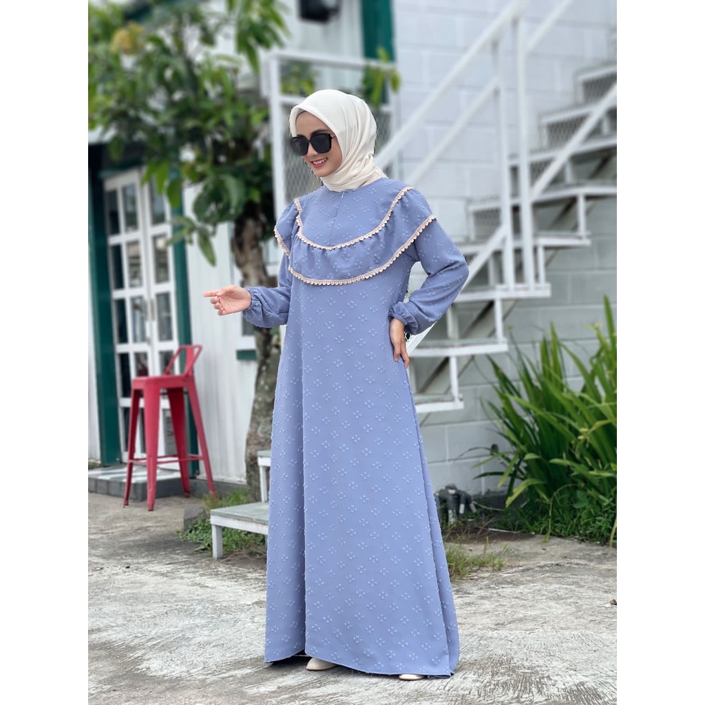 Midi dan maxi Dress jennie hayya Nala original alfaro cringkle cringkel terbaru ootd selebgram adem