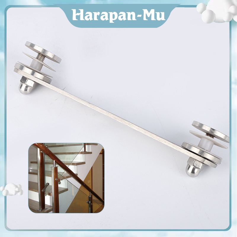 Penjepit Kaca Stainless Railing Kaca Plat Railing Kaca Sayap Tiang Railing Plat Ambalan Penjepit Kac