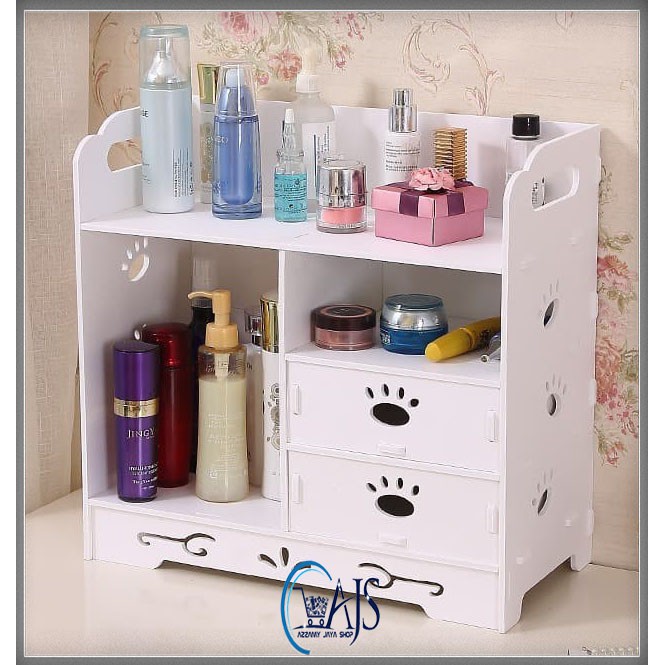 Rak Kosmetik Kayu Kotak