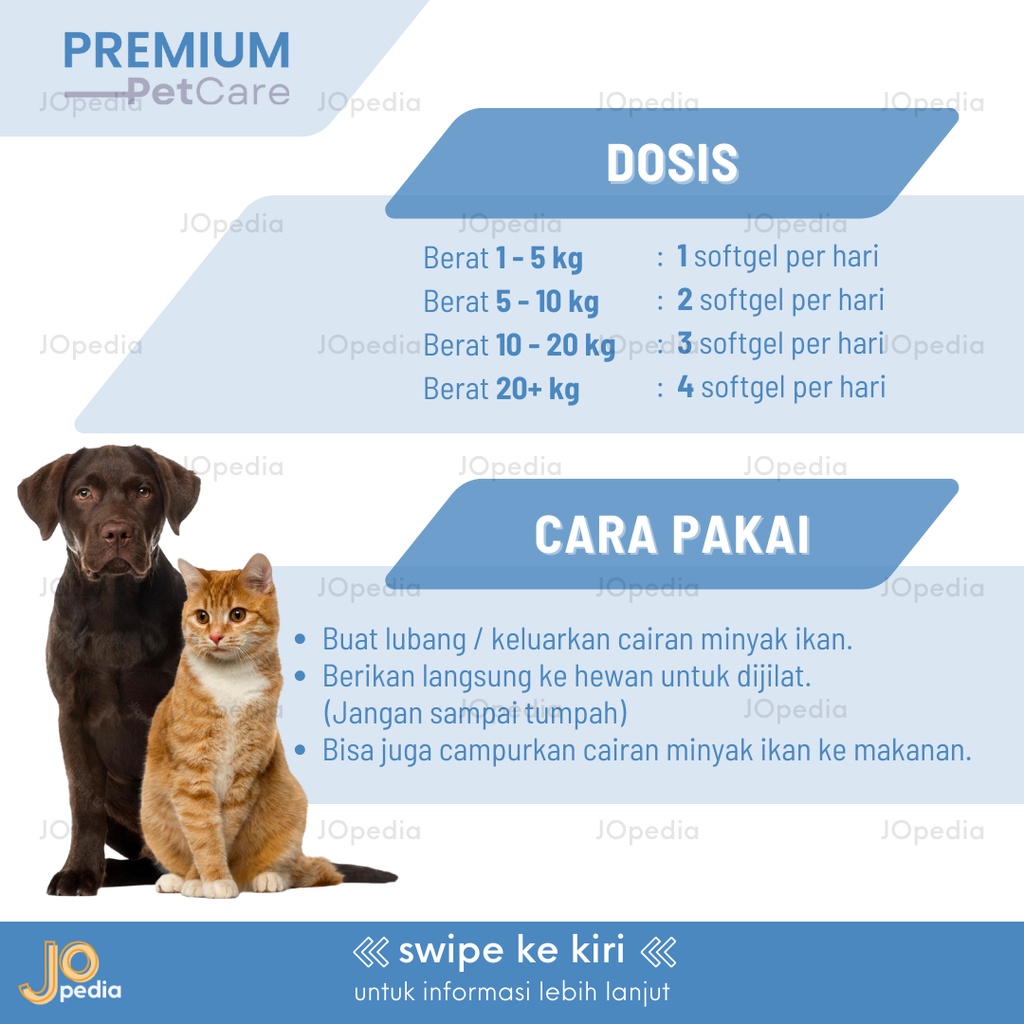 PREMIUM FISH OIL ECER Minyak Ikan Kucing Anjing Kelinci Fish Oil Bulu Mengkilat