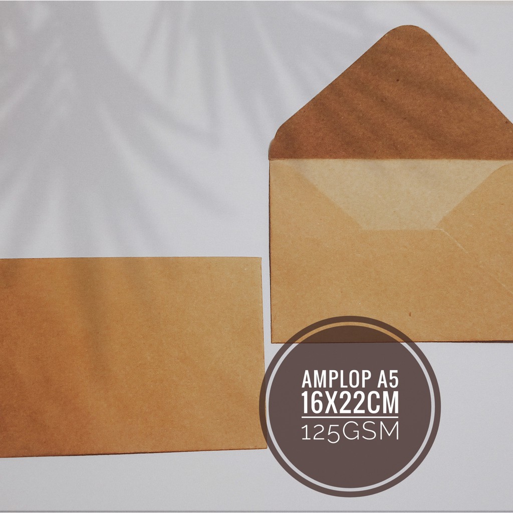 

[isi 5pcs] amplop a5 kraft 125gsm