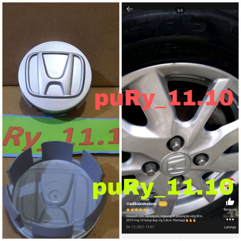 DOP VELG TUTUP VELG AS RODA HONDA JAZZ BRIO MOBILIO BRV CITY FREED FIT ORI