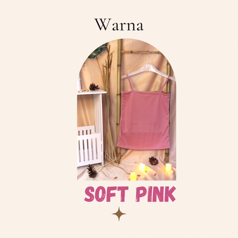 Big Size Tanktop Kemben/Tanktop Jumbo/Tanktop Tali kecil-Soft pink