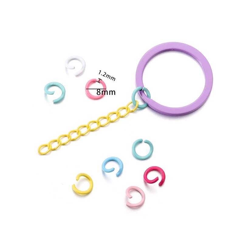 [1 pak 10pcs] Ring besi warna 8mm