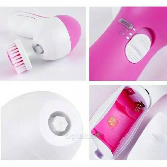 Alat pembersih wajah facial massager 5in1 membersihkan kotoran komedo