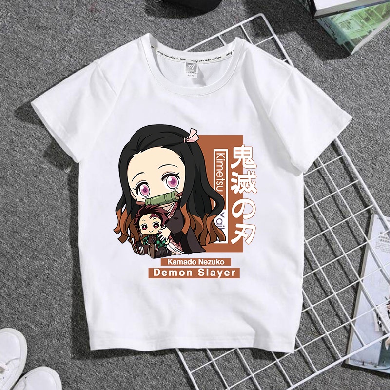 MYSTIQUE.ID-BAJU KAOS NEZU*KO CHAN DEMON SLAYER T-SHIRT LUCU DAN AESTHETIC